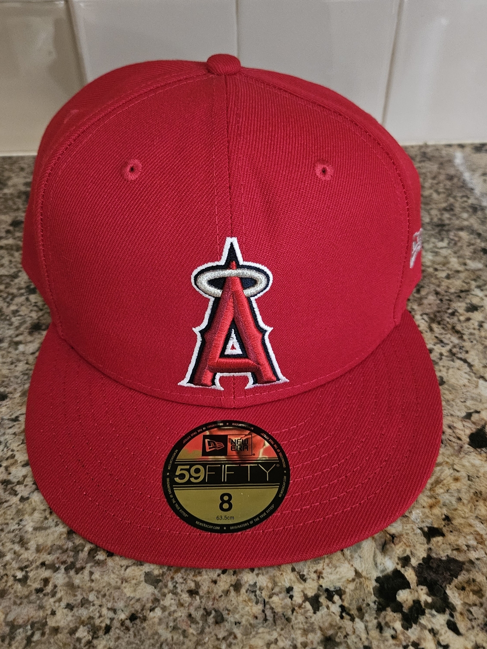 New Era Red Los Angeles Angels 59FIFTY Fitted Hat